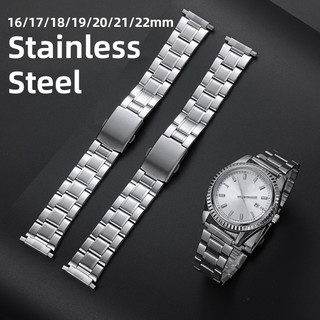Dây đeo đồng hồ bằng thép không gỉ 16-22mm 5 hạt Jubilee Band 16mm 17mm 18mm 19mm Dây đeo đồng hồ đàn hồi 20mm 21mm cho đồng hồ thạch anh Đồng hồ cơ nam nữ