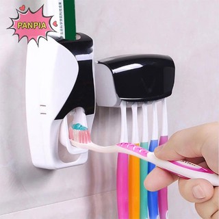 Pnpia 1 Bộ Giá Đỡ Bàn Chải Đánh Răng Với Máy Đựng Kem Đánh Răng Tự Động Treo Tường Bàn Chải Đánh Răng Giá Để Đồ & Máy Bóp Kem Đánh Răng Phòng Tắm Boutique