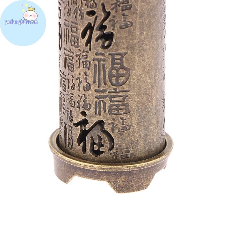 Pufangbliss Hợp Kim Lư Hương Giá Đỡ Vuông Xi Lanh Dọc Lư Hương Trong Nhà Hương Trang Trí Nhà Hương Trung Quốc Lư VN