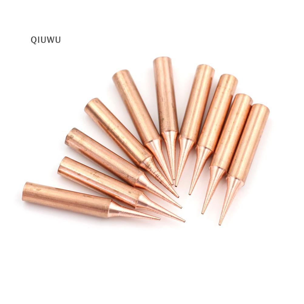 Qiuwu 10 Cái / lốc 900M-T-I Đầu Hàn Đồng Nguyên Chất Nhiệt Độ Thấp Hàn Sắt.