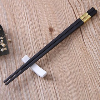Bộ 10 đôi đũa ăn cơm mạ vàng cao cấp chống trơn trượt chịu nhiệt sang trọng dễ vệ sinh