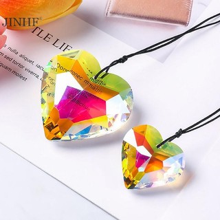 Jinhf 1 Trái Tim Tình Yêu Pha Lê Cửa Sổ Thủ Công Pha Lê Windchimes Trang Trí Sân Vườn Treo Mặt Dây Chuyền Chuông Gió Mặt Trời Bắt Trang Trí HOT