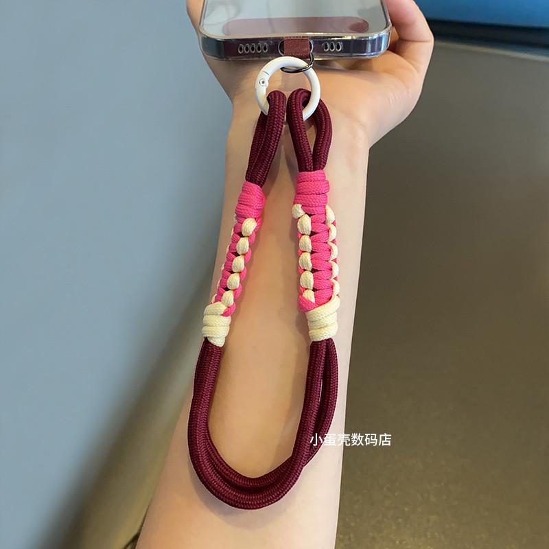 Phụ Kiện Điện Thoại Di Động Đơn Giản Bện Cổ Tay Phong Cách Mạnh Mẽ Bền Chống Vỡ Chống Rơi Điện Thoại Di Động Nhỏ Sling Nam Nữ Du Lịch Ngoài Trời Dây Đeo Tay Đa Năng