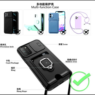 Dành Cho Xiaomi POCO M3 / Redmi 9T Ốp Lưng 4 Trong 1 Trượt Camera Bao Đựng Thẻ Đứng Vuông Freebie Dây Chống Sốc Chống Rơi Mỏng Mềm TPU Cover
