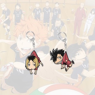 55mm Acrylic Móc Khóa Haikyu Carton Anime Xung Quanh Túi Mặt Dây Chuyền Móc Chìa Khóa