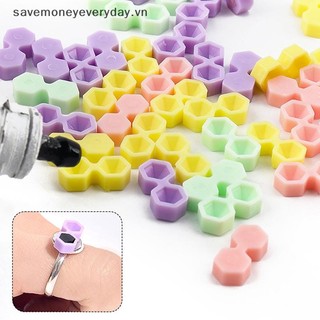[savemoneyeveryday] 200 Chiếc Keo Nối Mi Delay Cup Hình Xăm Dính Sắc Tố Kẹp Lông Mi Giữ Khay Dụng Cụ [vn]