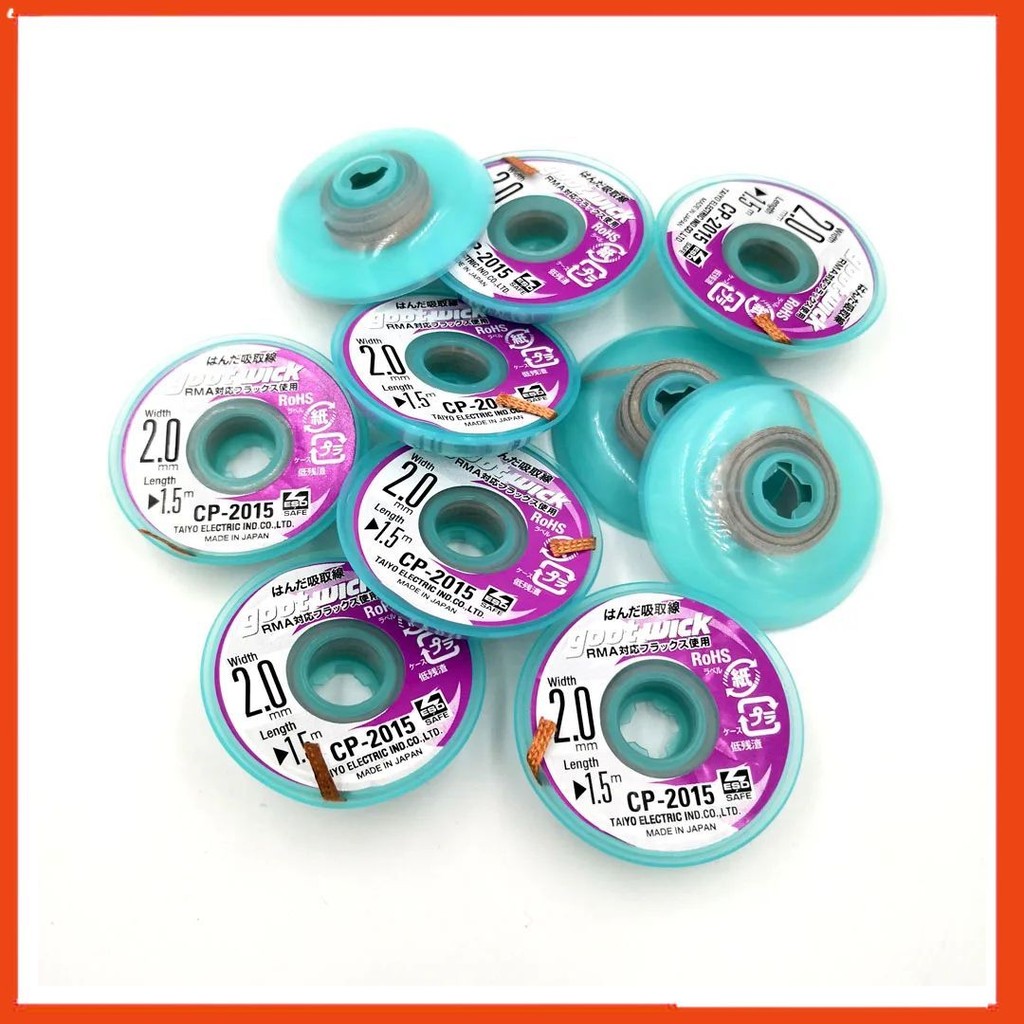 Dây đồng hút thiếc GOOT CP-2015, 1.5m - 10 cuộn