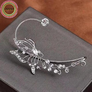 SAFENH Lấp Lánh Zircon Ear Cuff Hình Phổ Biến Pha Lê Trong Suốt Trang Sức Nữ Quà Tặng Đảng Kẹp Tai Bông Tai VN