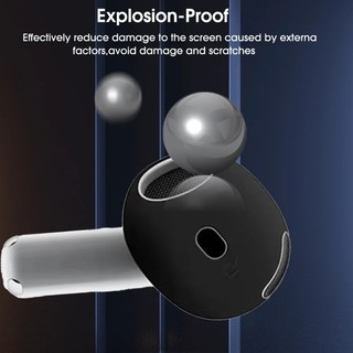 Tai nghe không dây 3 cặp silicon siêu mỏng cho Airpods 4/3/2/1, chống trầy xước, chống trượt, đen/trắng/trong suốt
