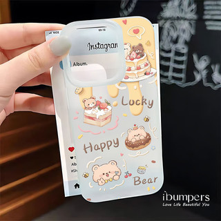 ibumpers Ốp Lưng IPhone Ngọt Ngào Dễ Thương Họa Tiết Gấu Ốp Điện Thoại Trong Suốt Nhám Mờ TPU Mỏng Chống Sốc Chống Bẩn Cho IPhone 16 15 14 12 13 11 Pro Max IP 7 8 Plus X XS XR