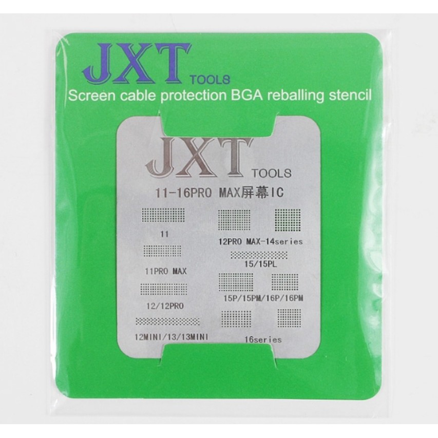 Màn Hình LCD Màn Hình Bảo Vệ IC BGA Reballing Stencils Cho iPhone 11 12 Pro 13 14 15 16Pro Max Màn Hình Flex Chip Lưới Thép