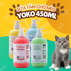Sữa tắm Yoko dưỡng lông chó mèo - Sữa tắm cao cấp thương hiệu chuyên Spa 450ml