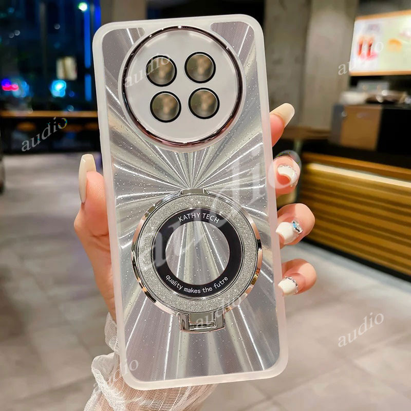 Honor X9c 5G Sang Trọng Gradient Bling Long Lanh Nhẫn Giá Đỡ Ốp Lưng Điện Thoại Honor X9c Smart HonorX9c Smart 5G 2024 Với Full Ống Kính Máy Ảnh Phim Bảo Vệ Lấp Lánh Bling Giá Đỡ Từ Tính