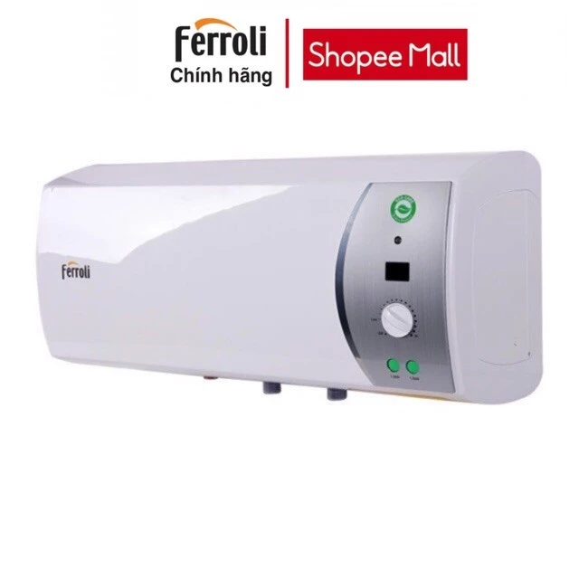 Bình Nước Nóng FERROLI VERDI AG+, Kiểu ngang, 15L-20L-30L, Chống Giật, Hiển Thị Nhiệt Độ, Chính Hãng Bảo Hành Tại Nhà