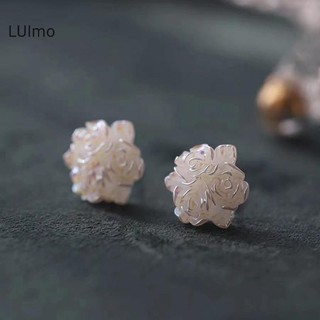 Luimo 1 Đôi Bông Tai Hoa Bạc 925 Cho Nữ Cô Dâu Nữ Trang Sức Thời Trang Chống Dị Ứng SBS
