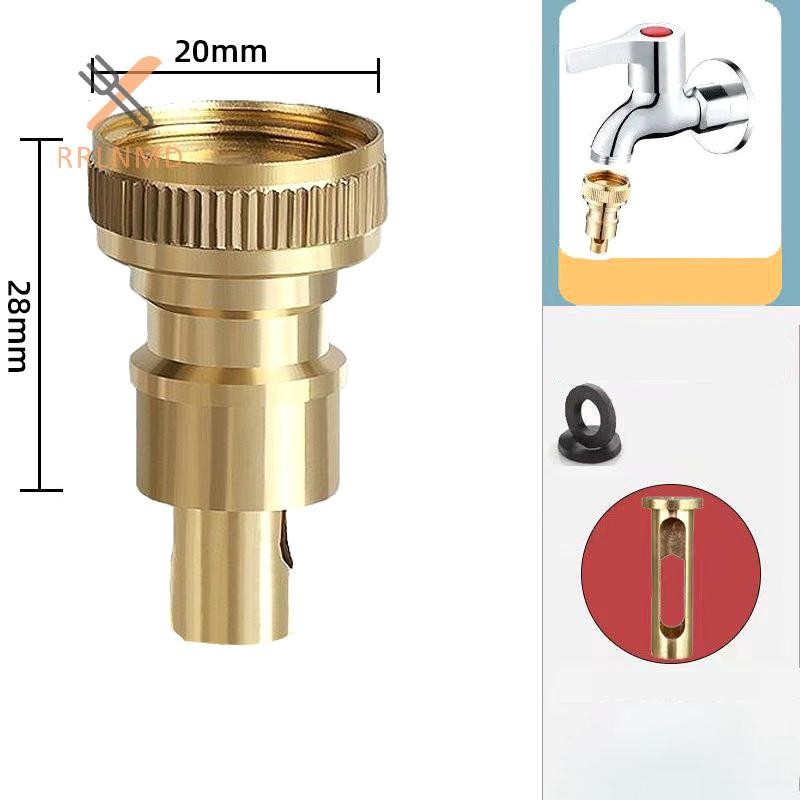 Rrlnmd Vòi Máy Giặt Van Chặn Nước Chống Rơi 1 / 2 "Giao Diện Adapter Vòi Phun Nước Kết Nối Ống Nước MỚI