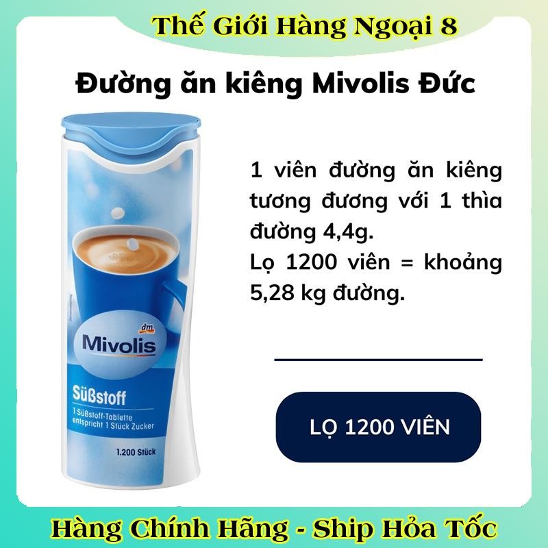 ĐƯỜNG ĂN KIÊNG MIVOLIS Substoff CHO KETO, DAS TIỂU ĐƯỜNG HỘP 1200 VIÊN của Đức -Date Mới Đủ Bill