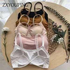 Zxyouping Áo Ngực Chữ Thập Cho Người Phụ Nữ Áo Ngực Thể Thao Gợi Cảm Áo Ngực Miếng Lót Push Up Không Dây Thể Thao Gợi Cảm Crop Top