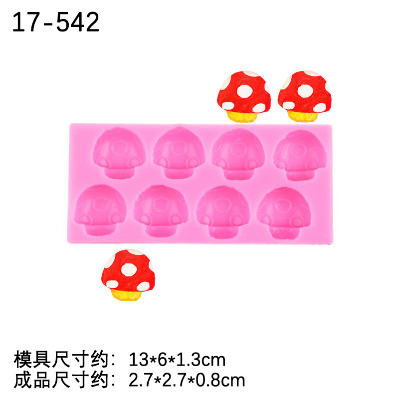 Khuôn silicon mô hình nấm Khuôn sô cô la DIY Khuôn trang trí nướng bánh