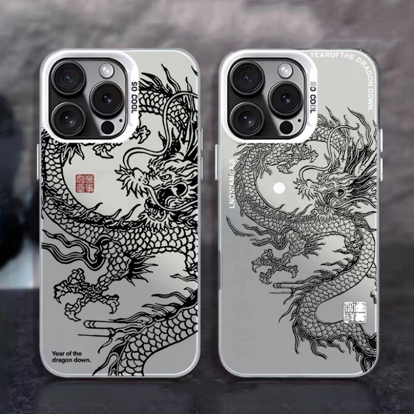 Mới Sang Trọng Laser Truyền Thuyết Phương Đông Rồng Trung Quốc Ốp Lưng Điện Thoại Redmi K70 K60 K50 K40 K30 Pro Ultra Gaming K70E13C 12C 10C 9C 12 10 A1 A2 3D Totem Chống Rơi