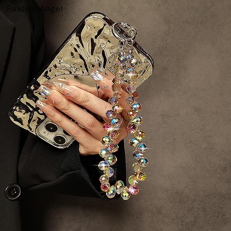 FashionAngel Thời Trang Lấp Lánh Điện Thoại Di Động Dây Cao Cấp Điện Thoại Dây Ngắn Sáng Tạo Tinh Tế Tay Đính Hạt Dây Xích Cổ Tay VN