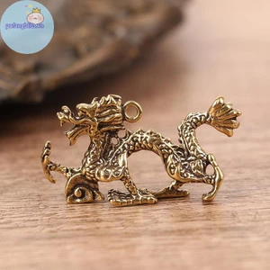 Pufangbliss 1 Đồng Chắc Chắn Cung Hoàng Đạo Rồng Tượng Nhỏ Để Bàn Trang Trí Phong Thủy Trang Trí VN