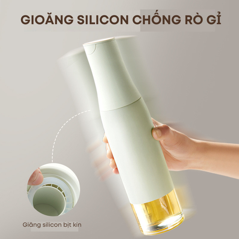 Chai Đựng Dầu Ăn Thủy Tinh KOOBEE Nắp Đóng Mở Tự Động Chống Rò Thông Minh 2 Màu Sang Trọng | 188