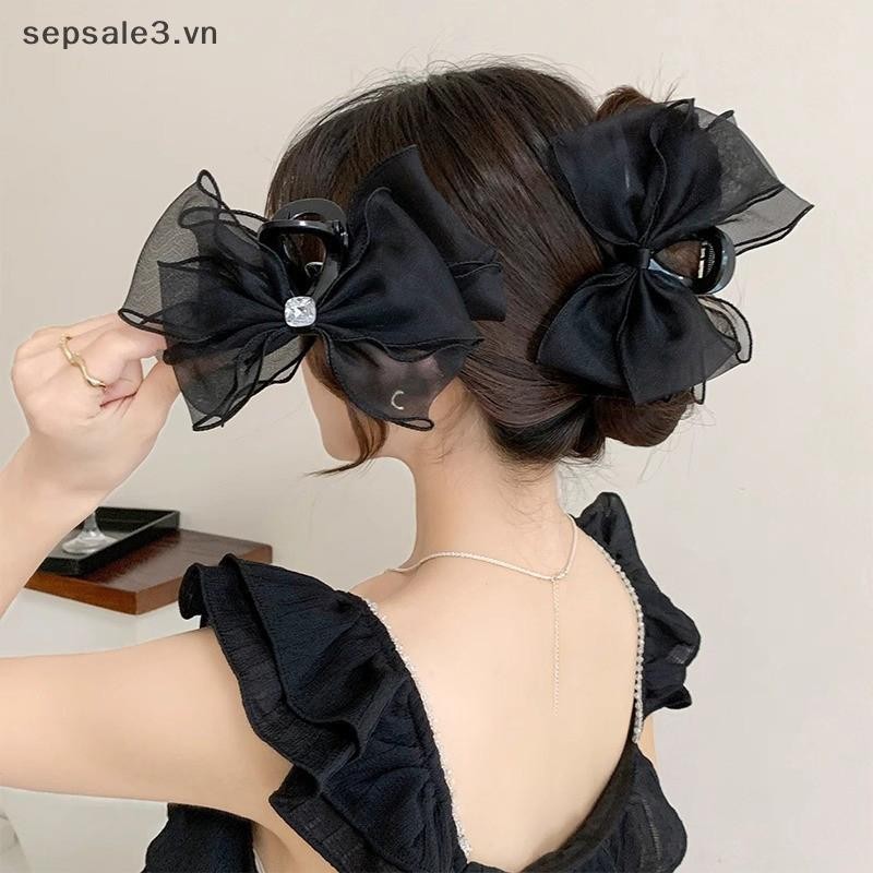# VN # Retro Mới Đám Mây Lớn Lưới Kẹp Tóc Thời Trang Đuôi Ngựa Lấy Kẹp Bé Gái Quà Tặng Phụ Kiện Tóc.