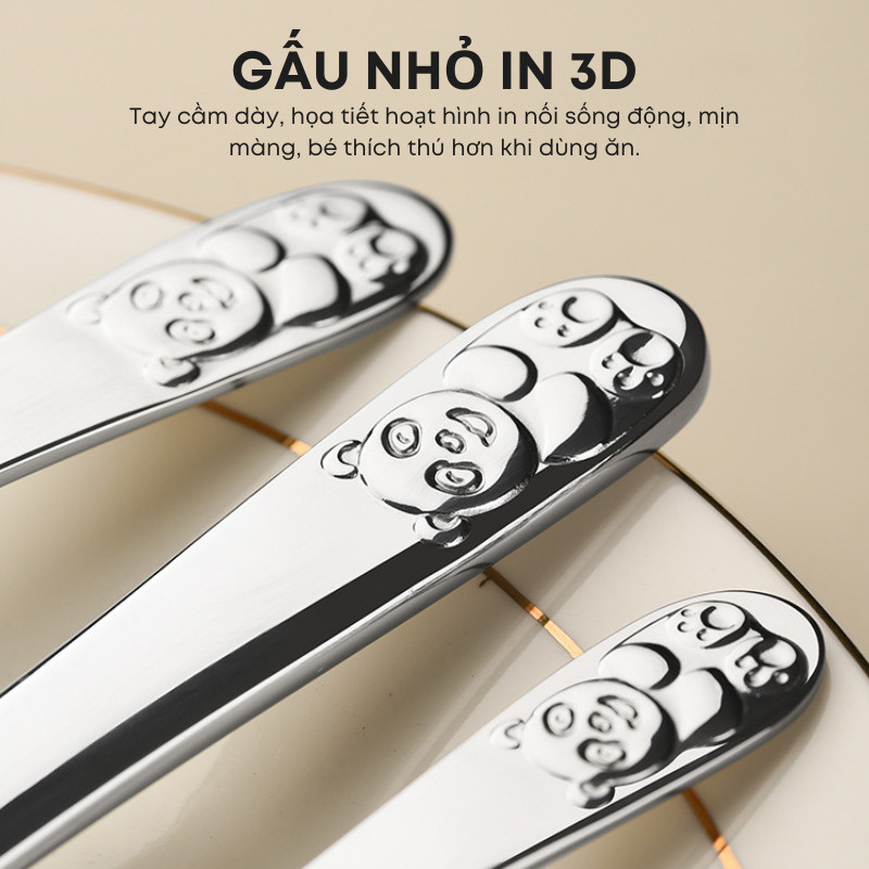 Bộ Dao Thìa Nĩa Trẻ Em Inox Cao Cấp KOOBEE Không Gỉ, Sáng Bóng – An Toàn Cho Bé Từ 2 Tuổi |194