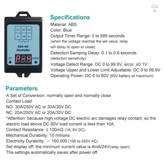 Dc 6 ~ 80V Giám sát điện áp Rơle Thời gian trễ Rơle Sạc Bộ điều khiển xả Mô-đun Rơle bảo vệ quá áp dưới áp với 4 chế độ hoạt động Hẹn giờ điều khiển điện áp