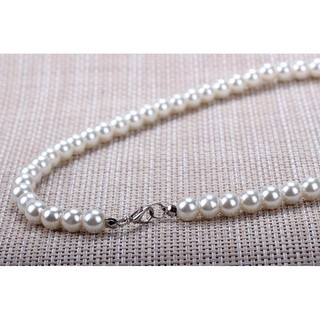 {Fh Fashion} Vòng cổ hạt ngọc trai giả 8mm màu trắng.