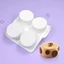 Khuôn làm bánh Mousse 3D bằng silicon cấp cc với 6 khoang Dụng cụ làm bánh thủ công Thích hợp để nướng sô cô la tráng miệng