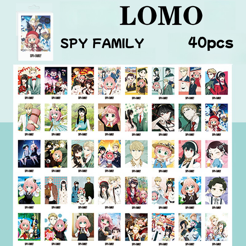 40 Chiếc SPY GIA ĐÌNH Jujutsu Kaisen Lomo Thẻ Blue Lock Identity V Photocards tro tàn của vương quốc Demon Slayer Haikyuu Daomu Biji Huyền thoại đen Ngộ Không Bưu thiếp YM