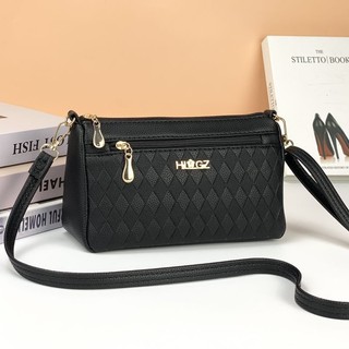 Túi đeo vai retro nhiều lớp, túi lớn có khóa kéo cho nữ