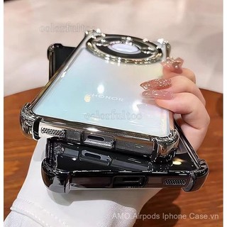 Ốp lưng silicon TPU trong suốt cho Honor X9c/X9a/X9b/X9 5G, bốn góc túi khí, bảo vệ camera, chống sốc, ốp mềm