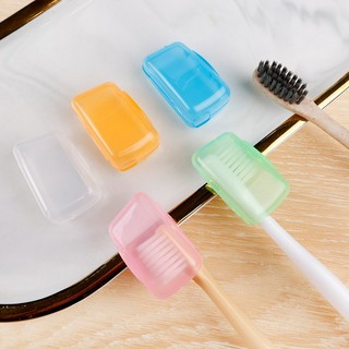 Mũ đầu bàn chải đánh răng di động màu sắc ngẫu nhiên - Hộp đựng đầu bàn chải đánh răng du lịch - Mũ chống bụi Phụ kiện phòng tắm gia đình