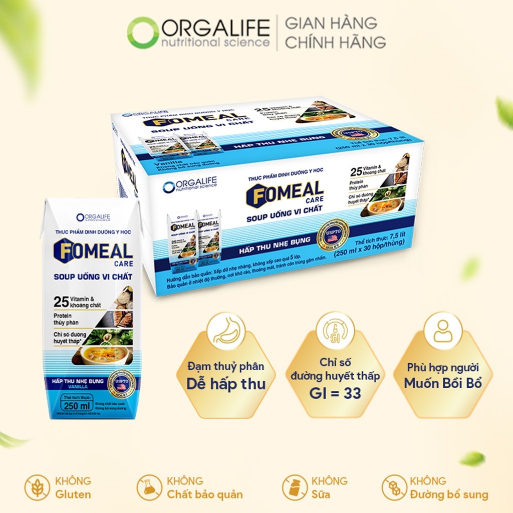 Ảnh Combo 15 ngày - 1 tháng thay thế bữa ăn, dễ hấp thu, tăng đề kháng Fomeal care (250ml/hộp) 1