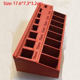 Dụng cụ phân loại bu lông CHEESELY M3, Thiết thực với 7 khe đo lường Khay phân loại chiều dài vít, Dụng cụ sắp xếp di động Cửa hàng móng tay