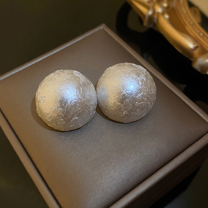 Bông Tai Nữ Phong Cách Pháp Vintage Tối Giản Sang Trọng Đa Năng Đi Làm Thanh Lịch Phụ Kiện Cao Cấp