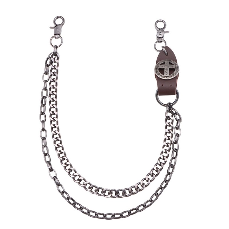 Wellb Dây thắt lưng kim loại thời trang Unisex Dây xích thời trang Dây chuyền trơn tru độc đáo để mặc thường ngày và dự tiệc