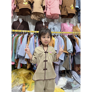 Đồ đi chùa cho bé, đồ trẻ em, áo lam đi chùa