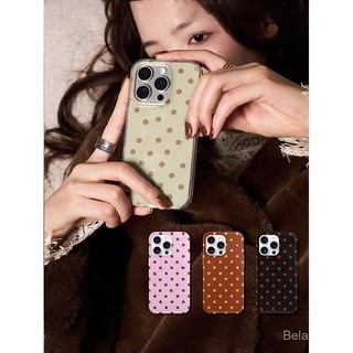 Ốp điện thoại tương thích với iPhone, phong cách Hàn Quốc INS, chấm bi, phù hợp cho iPhone 16 Pro, iPhone 16 mẫu mới, 15 Pro Max/14/13, ốp bảo vệ cho phụ nữ 8J47