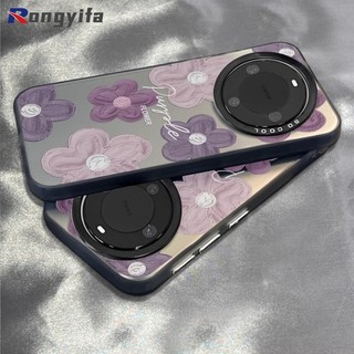 Dành Cho Huawei Honor X9C X9B X9A X9 X8A X8B X7C X7A X7B X6B X40i X60i X60 Pro X5 Plus Magic 7 6 5 Pro 4 Lite Màu Tím Tranh Sơn Dầu Hoa Vỏ Điện Thoại Hoạt Hình Ốp Lưng Cứng Mờ