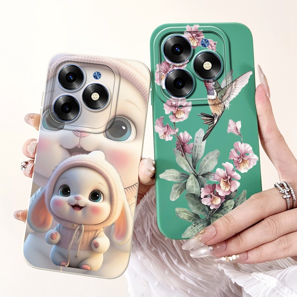 Ốp Lưng ITEL P55 4G A666L Silicon Mèo Dễ Thương Thời Trang Bướm Hoa Yêu Sơn Bao P55 Vỏ Điện Thoại ITEL A666LN P666LN