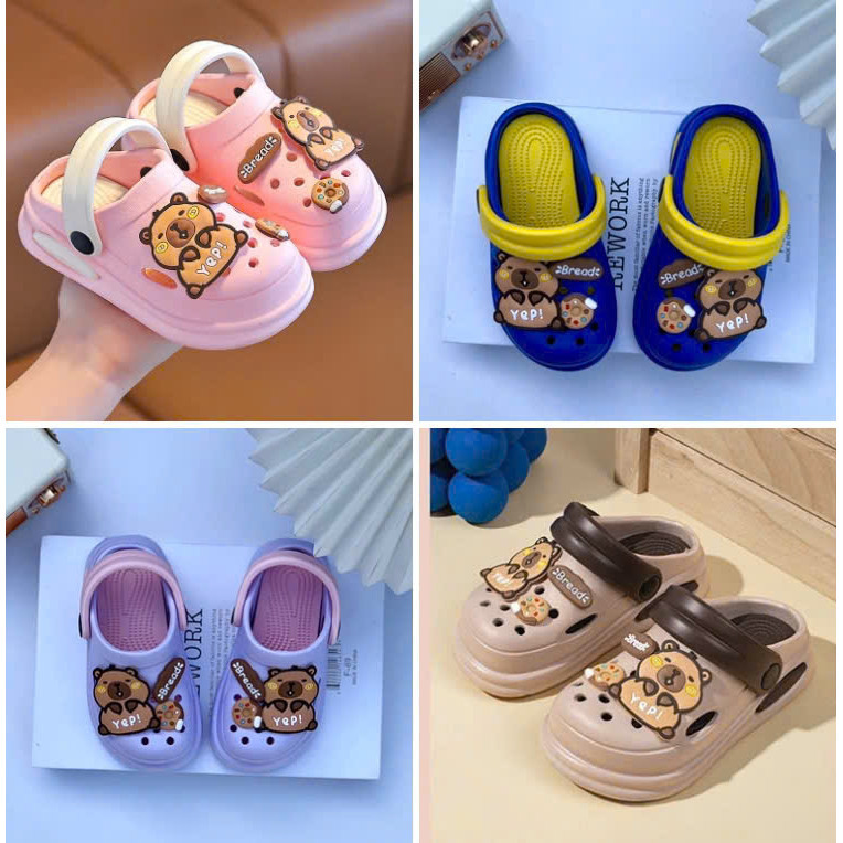 ( hàng sẵn ) sandal bé gái dép sục cho bé trai stick đáng yêu mềm êm chân mãu mới capybara bé từ 6m 25011