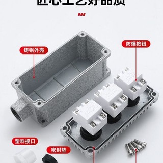 Hộp Điều Khiển Chống Cháy Nổ Bắt Đầu Dừng Loại Đẩy Công Tắc Chống Cháy Nổ Nút Nhấn Đúc Nhôm Tự Cài Lại