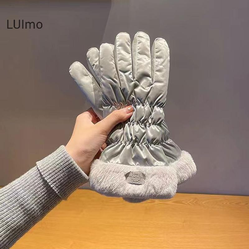 Luimo Đệm Găng Tay Nữ Mùa Đông Dày Ấm Áp Thoáng Khí Đi Xe Đạp Leo Núi Trượt Tuyết Thể Thao Ngoài Trời Găng Tay Chống Gió SBS