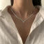 Dây chuyền rắn MERIGGIARE, Dây chuyền xương đòn bằng đồng nhẹ, Dây chuyền rắn mịn hình chữ V dành cho nữ