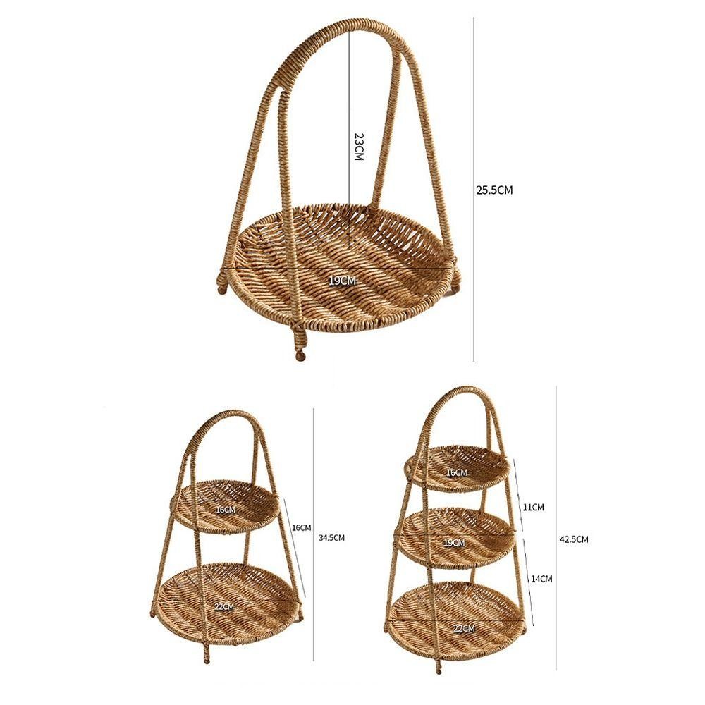 Giá để bánh kẹo DAYBREAK, Giỏ đựng trái cây trong nhà bếp thủ công, Khay đựng đồ ăn nhẹ rau quả đơn giản 1 / 2 / 3 lớp cho nhà bếp
