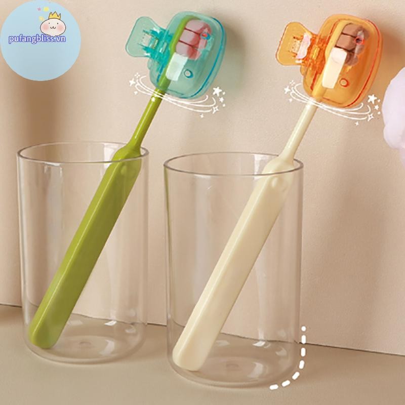 Pufangbliss 1 Chiếc Bàn Chải Đánh Răng Du Lịch Có Bàn Chải Đánh Răng Bảo Vệ Pod Vỏ Bảo Vệ Kẹp Nhựa Di Động Cho Hộ Gia Đình Du Lịch VN